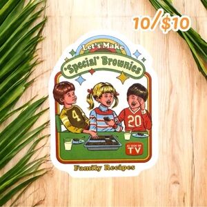 10 / $10 - Let’s Make ‘Special’ Brownies Sticker - Vintage Style / 70s